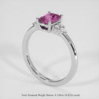1.26 Ct. Pink Sapphire Ring, Platinum 950 2
