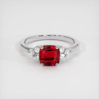 1.37 Ct. Ruby Ring, Platinum 950 1