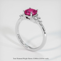 1.22 Ct. Ruby Ring, Platinum 950 2