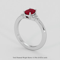 1.06 Ct. Ruby Ring, Platinum 950 2