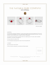 Ruby Ring 1.54 Ct., Platinum 950 Appraisal