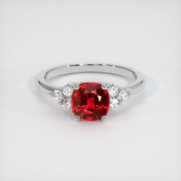 1.42 Ct. Ruby Ring, Platinum 950 1