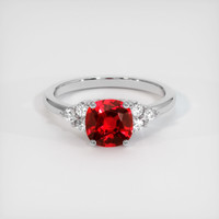 1.10 Ct. Ruby Ring, Platinum 950 1