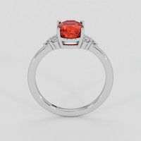 2.01 Ct. Orangish Red Ruby Ring, Platinum 950 3