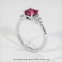 1.41 Ct. Ruby Ring, Platinum 950 2