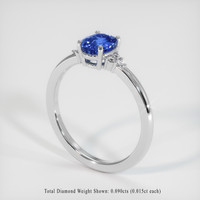 1.53 Ct. Sapphire Ring, Platinum 950 2