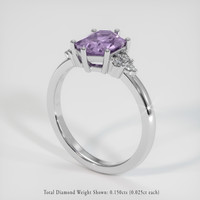 1.48 Ct. Purple Sapphire Ring, Platinum 950 2