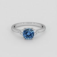 2.28 Ct. Blue Sapphire Ring, Platinum 950 1