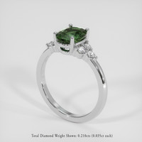1.90 Ct. Green Sapphire Ring, Platinum 950 2