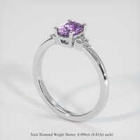 1.15 Ct. Purple Sapphire Ring, Platinum 950 2