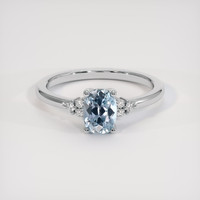 1.05 Ct. Blue Sapphire Ring, Platinum 950 1