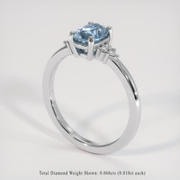 1.05 Ct. Blue Sapphire Ring, Platinum 950 2