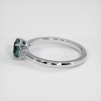 0.89 Ct. Bluish Green Sapphire Ring, Platinum 950 4
