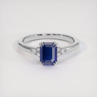 1.09 Ct. Blue Sapphire Ring, Platinum 950 1