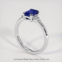 1.09 Ct. Blue Sapphire Ring, Platinum 950 2