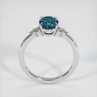 2.00 Ct. Greenish Blue Sapphire Ring, Platinum 950 3