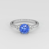 1.73 Ct. Blue Sapphire Ring, Platinum 950 1
