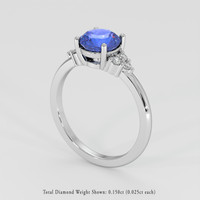 1.73 Ct. Blue Sapphire Ring, Platinum 950 2
