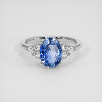 2.53 Ct. Blue Sapphire Ring, Platinum 950 1