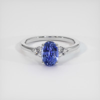 1.34 Ct. Blue Sapphire Ring, Platinum 950 1