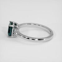 1.36 Ct. Bluish Green Sapphire Ring, Platinum 950 4