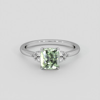 1.83 Ct. Green Sapphire Ring, Platinum 950 1