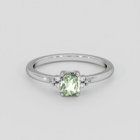 0.76 Ct. Green Sapphire Ring, Platinum 950 1