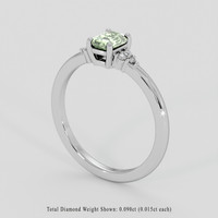 0.76 Ct. Green Sapphire Ring, Platinum 950 2