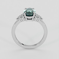1.71 Ct. Bluish Green Sapphire Ring, Platinum 950 3