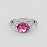 2.52 Ct. Purplish Pink Sapphire Ring, Platinum 950 1