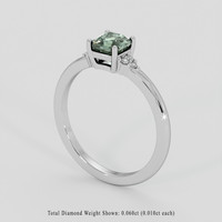 1.09 Ct. Green Sapphire Ring, Platinum 950 2