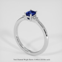 0.50 Ct. Blue Sapphire Ring, Platinum 950 2