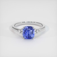2.06 Ct. Blue Sapphire Ring, Platinum 950 1