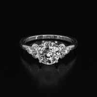 4.07 Ct. White Sapphire Ring, Platinum 950 1