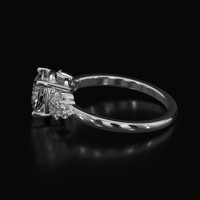 4.07 Ct. White Sapphire Ring, Platinum 950 4