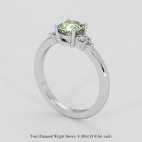 1.04 Ct. Yellowish Green Sapphire Ring, Platinum 950 2