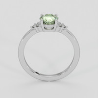1.04 Ct. Yellowish Green Sapphire Ring, Platinum 950 3