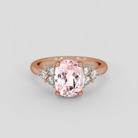 3.78 Ct. Pink Kunzite Ring, 14K Rose Gold 1