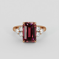 4.71 Ct. Pinkish Red Rubellite Tourmaline Ring, 14K Rose Gold 1