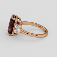 4.71 Ct. Pinkish Red Rubellite Tourmaline Ring, 14K Rose Gold 4