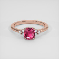 1.86 Ct. Pinkish Red Ruby Ring, 14K Rose Gold 1