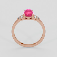 3.61 Ct. Pinkish Red Ruby Ring, 14K Rose Gold 3