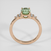1.34 Ct. Green Sapphire Ring, 14K Rose Gold 3