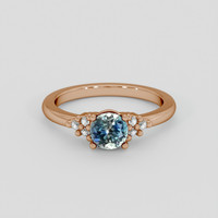 0.96 Ct. Bi Color Sapphire Ring, 14K Rose Gold 1