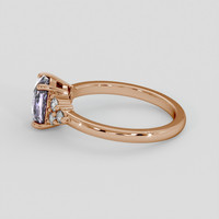1.53 Ct. Pinkish Purple Sapphire Ring, 14K Rose Gold 4