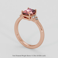 1.67 Ct. Padparadscha Sapphire Ring, 14K Rose Gold 2