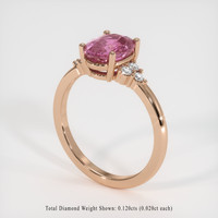 2.01 Ct. Purplish Pink Sapphire Ring, 14K Rose Gold 2