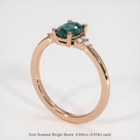 0.77 Ct. Sapphire Ring, 14K Rose Gold 2