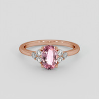 1.05 Ct. Pink Sapphire Ring, 18K Rose Gold 1