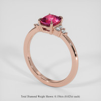 1.86 Ct. Pinkish Red Ruby Ring, 18K Rose Gold 2